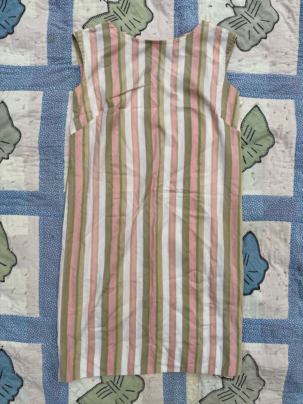 Vintage Handmade Mod Stripe Mini Dress